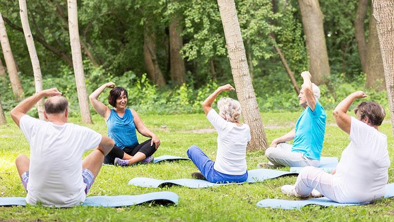 yoga in the park